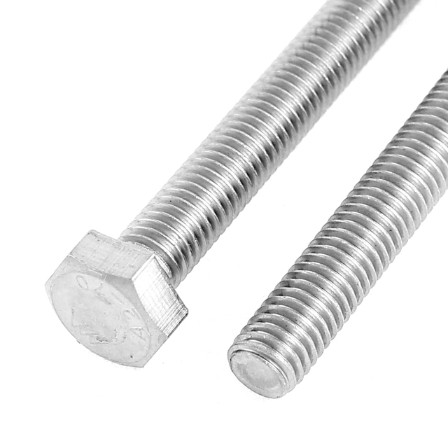 Болты с шестигранной головкой из нержавеющей стали с мелкой резьбой 304 морского класса A4 DIN933