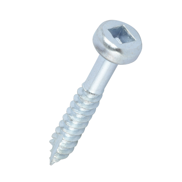 Винты с квадратной головкой, оцинкованные, с крупной резьбой и полукруглой головкой