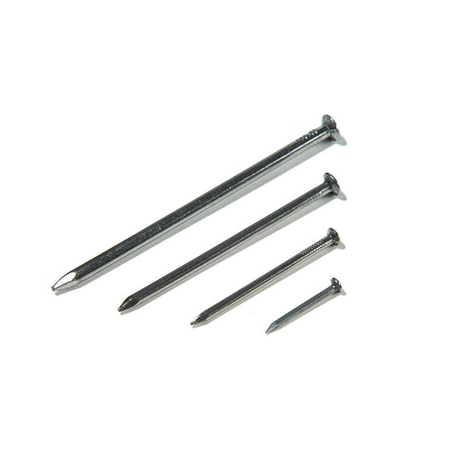 Высококачественная низкоуглеродистая сталь Q195 Q235, оцинкованная яркая сталь, гладкий хвостовик, обычные гвозди