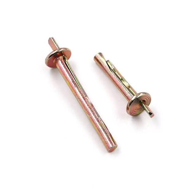 Потолочный анкер с молотком из углеродистой стали, желтый оцинкованный