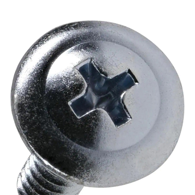 Самосверлящие винты из углеродистой стали с оцинкованной головкой и крестообразным шлицем с модифицированной пластинчатой ​​головкой