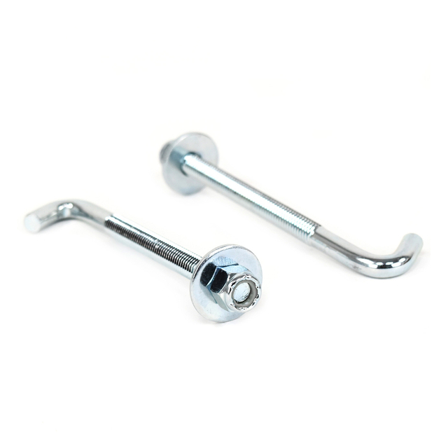 Оцинкованный болт J с крупной резьбой и гайкой