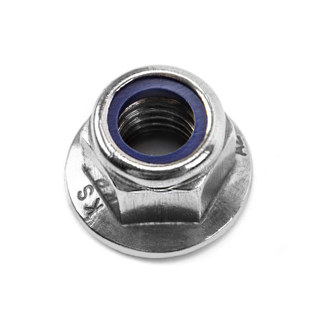 DIN6926 304 Шестигранная фланцевая гайка из нержавеющей стали Шестигранная нейлоновая контргайка