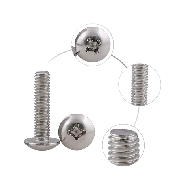 Машинные винты с ферменной головкой Phillips Drive из нержавеющей стали с полной резьбой