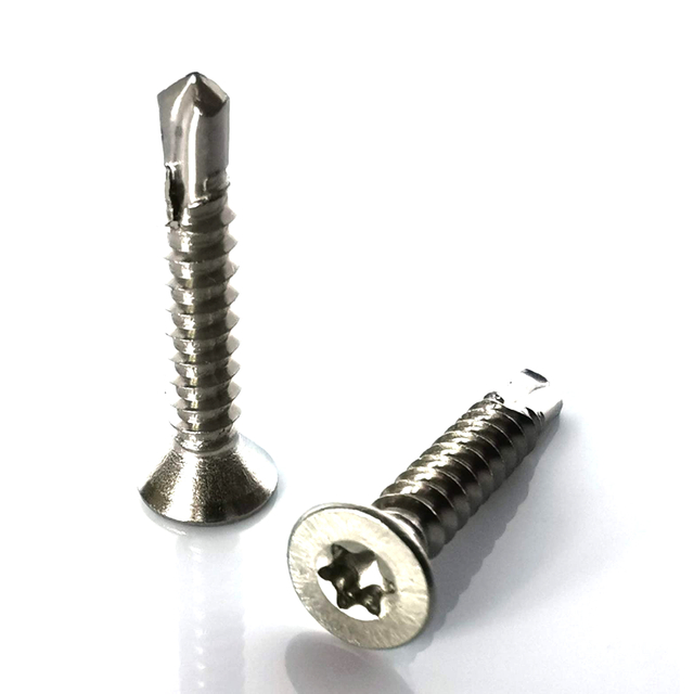 Самосверлящий винт Torx Star Drive с плоской потайной головкой из нержавеющей стали SS304