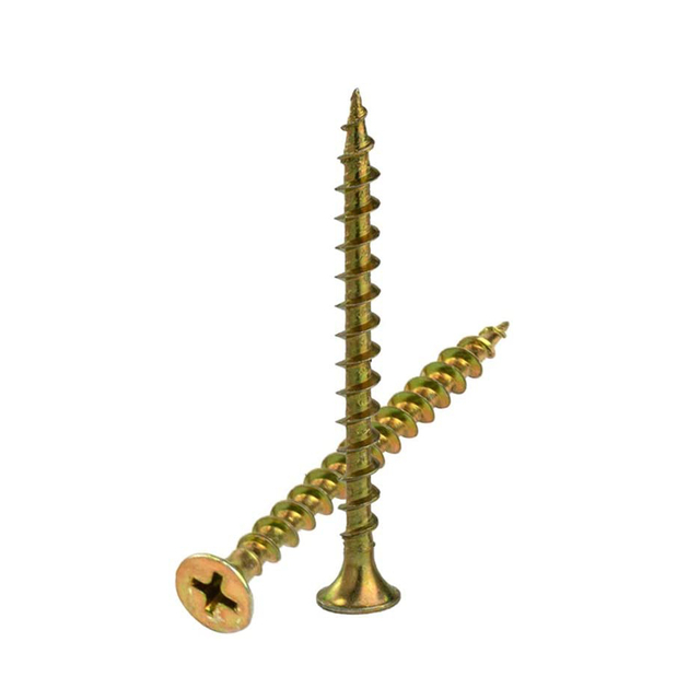 Желтый цинк с мелкой резьбой для гипсокартона Винт с крестообразным шлицем и головкой из углеродистой стали