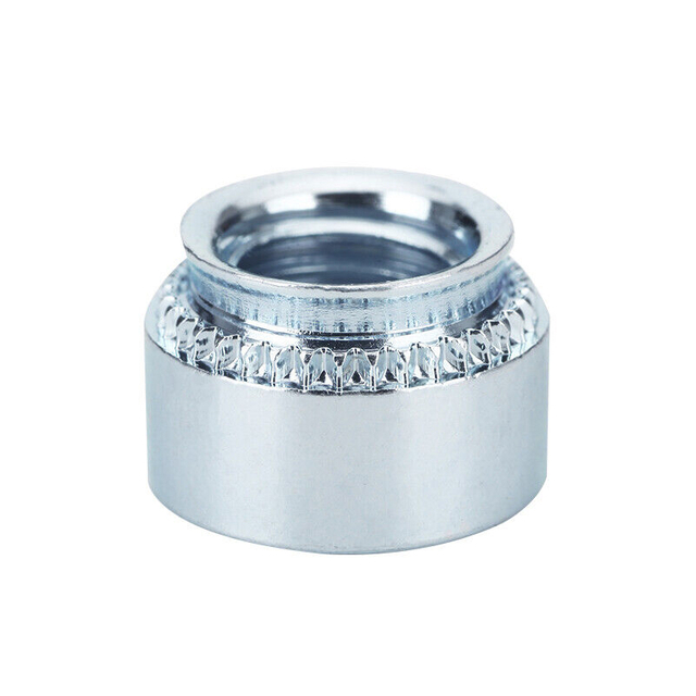 Самозажимная гайка с крупной резьбой, низкоуглеродистая сталь, оцинкованная