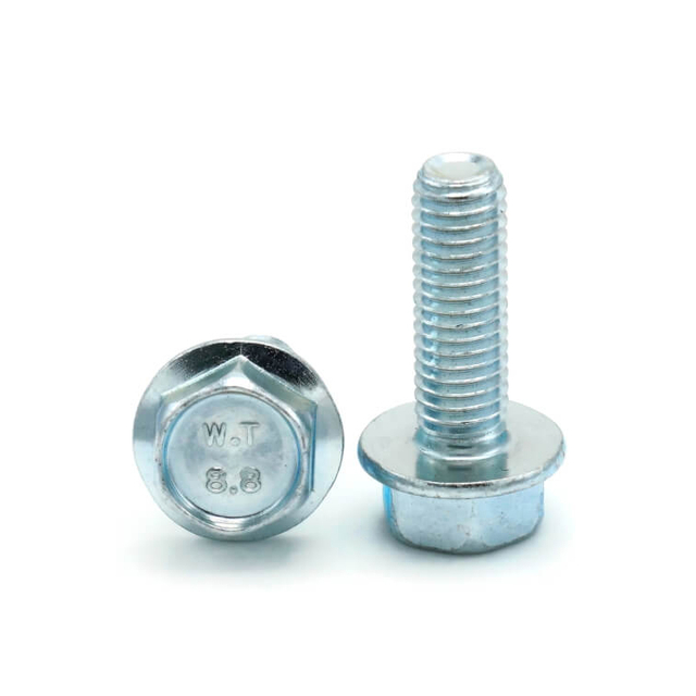 Низкая цена, высокое качество, метрический DIN6921, стандартный оцинкованный болт с шестигранной головкой из углеродистой стали