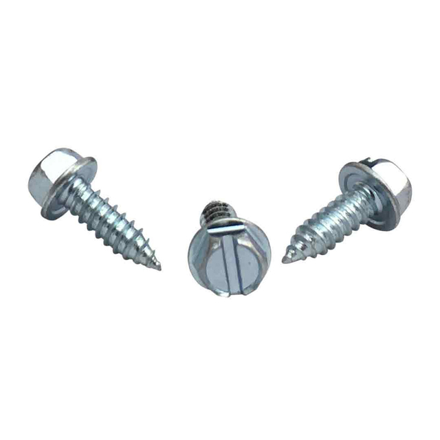 Саморезы для листового металла с шестигранной головкой и шлицем из оцинкованной стали